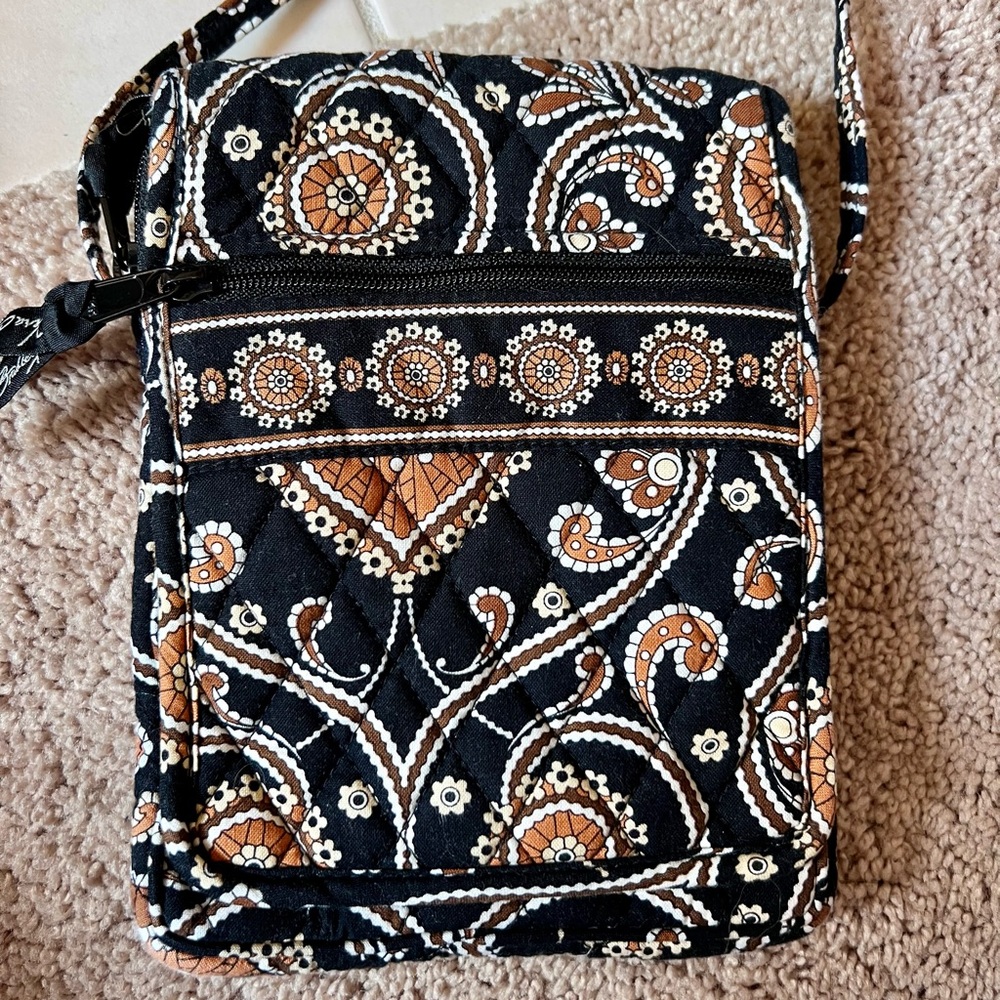 Vera Bradley Black & Brown Patterned Crossbody Bag